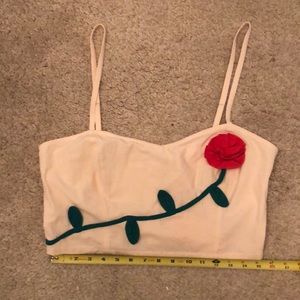 Samantha Pleet Persephone Rose Crop Top